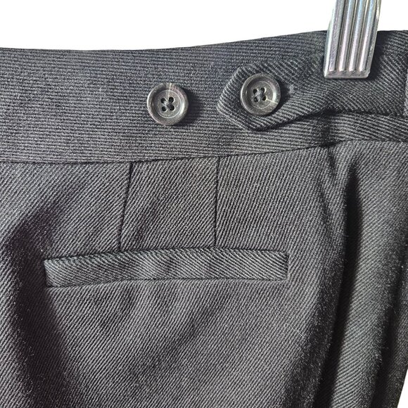 Ann Taylor Petites Womens Black Dress Pants Size 6P Button Waist Back Pockets - Picture 5 of 5